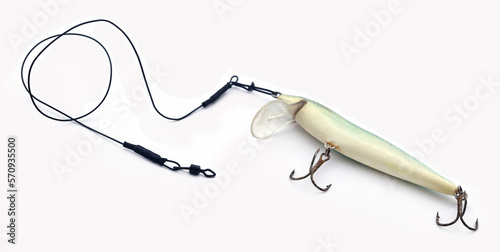 Pike fishing fishing lure with metal wire