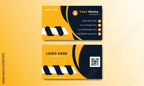 Futuristic Modern Business Card Creative and Clean Business Card Template.Vector illustration name card template layout in rectangle size layout corporate identity.