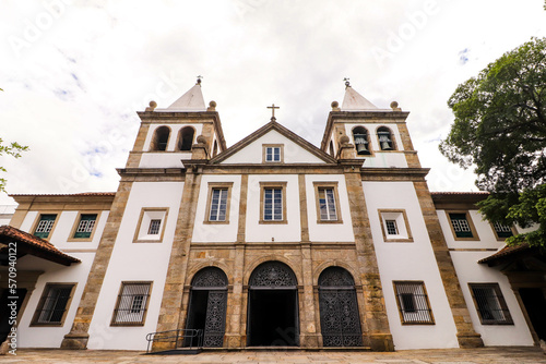 Rio de Janeiro, RJ, Brazil, 01/21/2023 - The church of the Monastery of Saint Benedict, or The Abbey of Our Lady of Montserrat, founded in 1590 in the Downtown district © Giampaolo