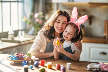 happy family at Easter