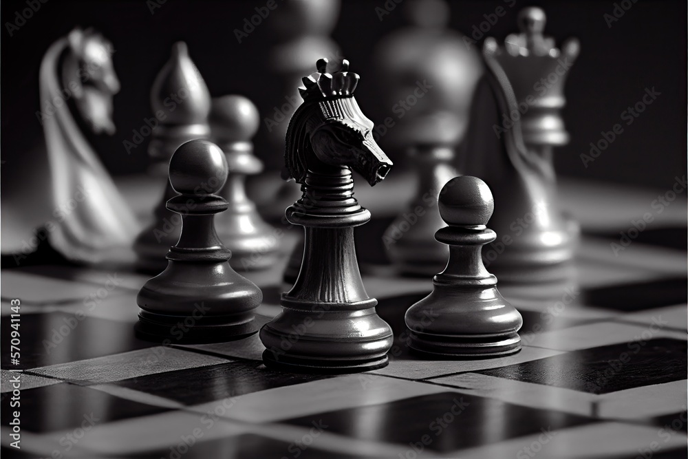 Premium Photo  Chess king on chess board game with chess figures ai  generated