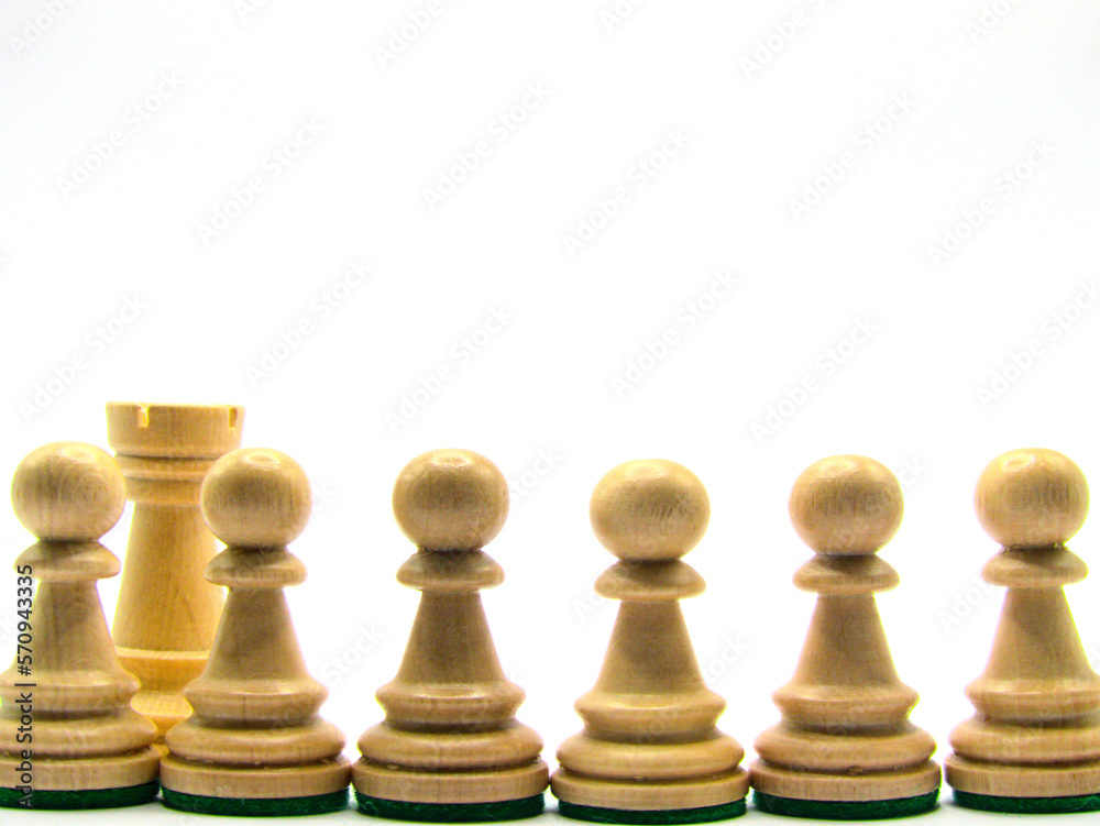 Chess - Strategy and tactics game - Set of pieces and checkerboard (King - Queen - Bishop - Knight - Rook - Pawn) Chess - Strategy and tactics game - Set of pieces and checkerboard (King - Queen - Bishop - Knight - Rook - Pawn)