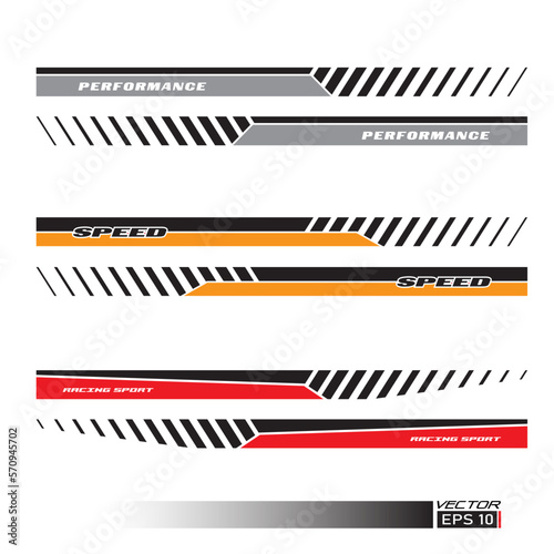Side car body vector stripes decal. Vehicle vector Decal Stripes for the both parts, Racing Rally Stripes, Auto Racing Stripes Stickers_20230212