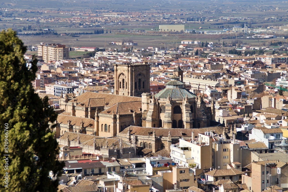 catedral de granada desde la alhambra
