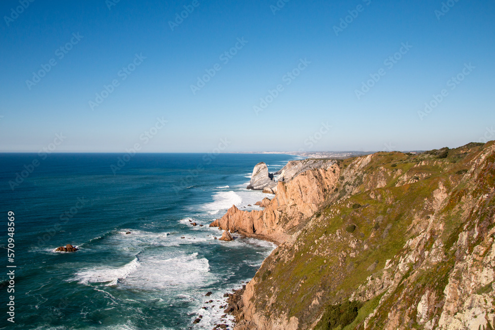 Seascape with cliffs at the edge of Europe Seascape with cliffs at the edge of Europe