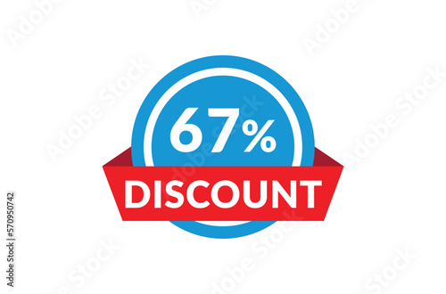 67% of discount, Discount price, Special offer discount.