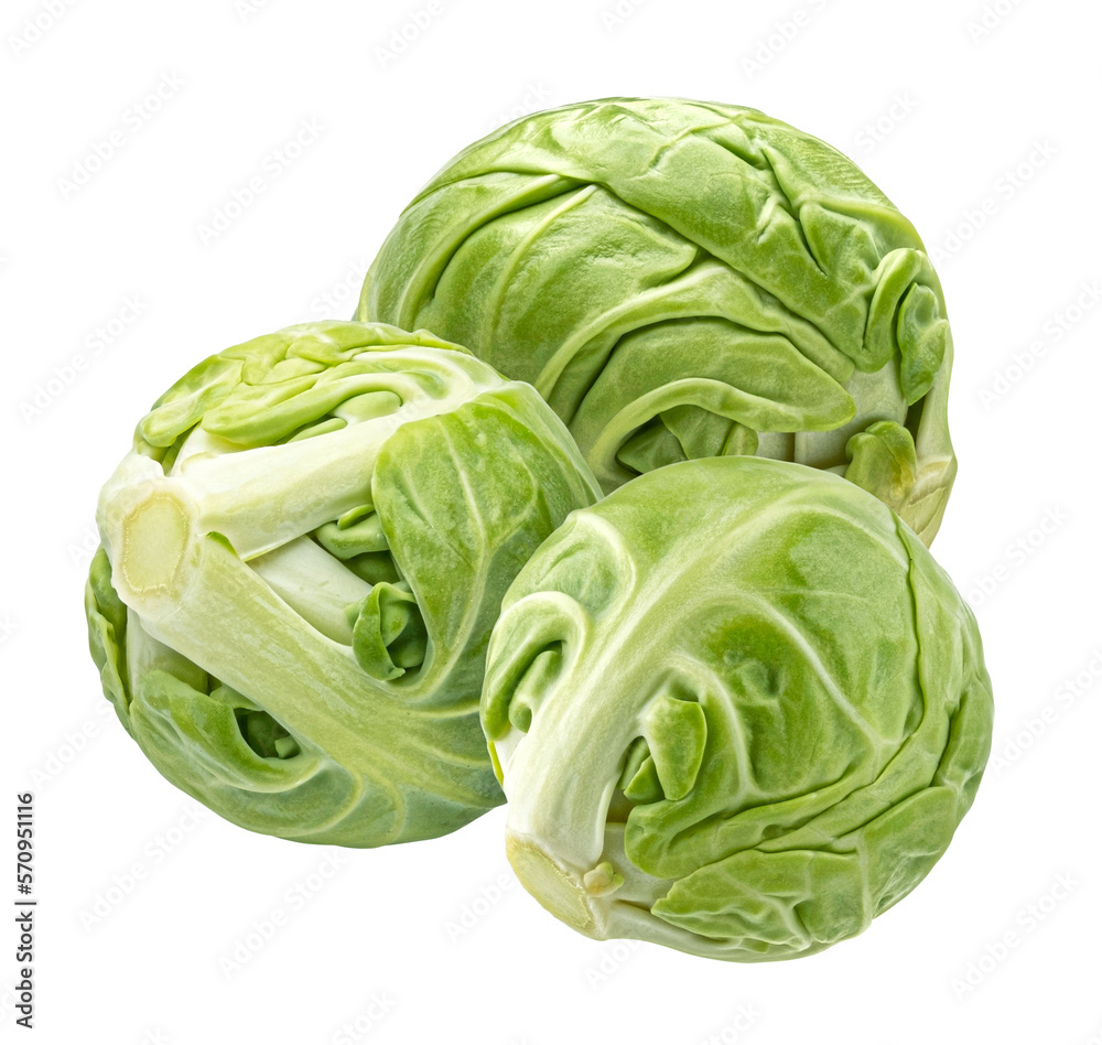 Fototapeta premium Brussels sprouts isolated on white background