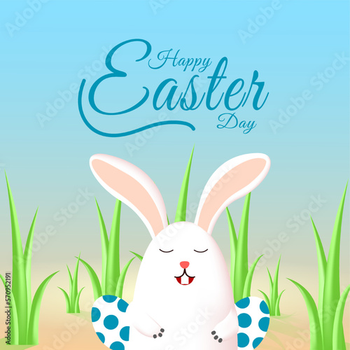 rabbit ilustration - easter day