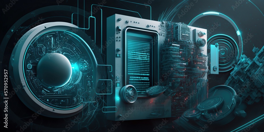 scope scanning and data processing background created with Generative AI scope scanning and data processing background created with Generative AI