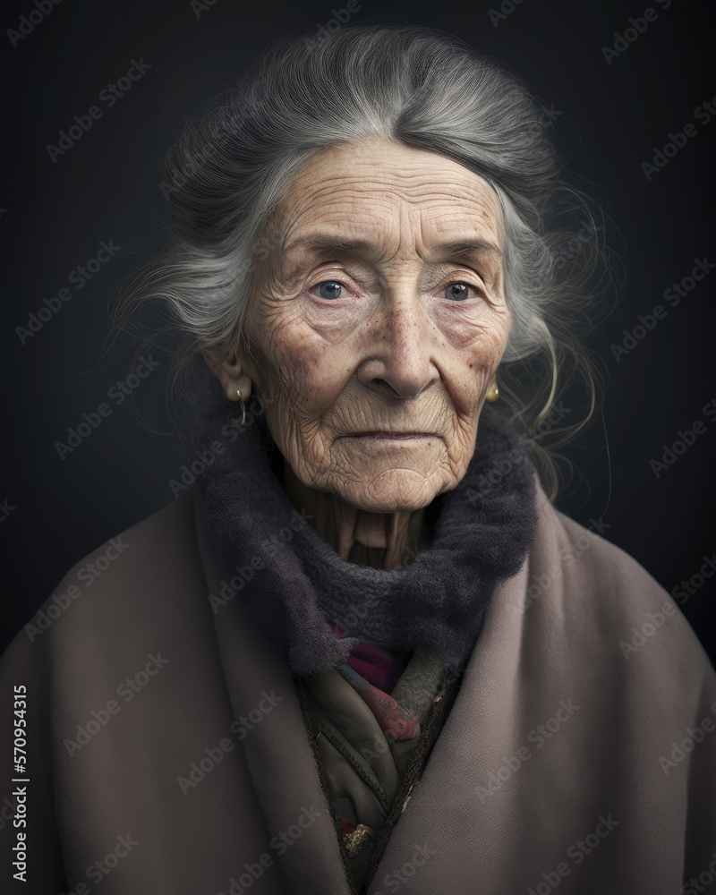 Victorian lady portrait-Elderly woman-Generative AI