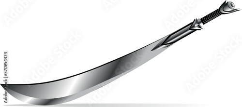 A light sabre, Machete forged from cold steel glistens with danger.