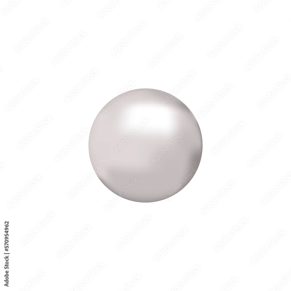 vector illustration of a 3d pearl.