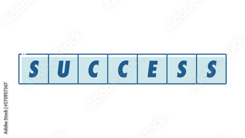 SUCCESSの文字が入った四角いフレーム - シンプルな成功のイメージ素材
