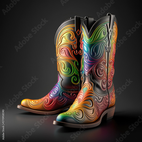 Rainbow Leather Western Boot