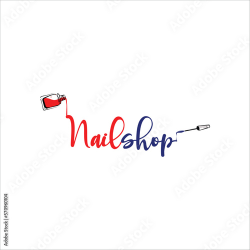 Nail salon icon set logo design,
 vector design nail polish, and female finger logotype creative templates for a nail bar