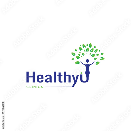 Green Medical health care logo designs for medical service and clinic or hospital logo