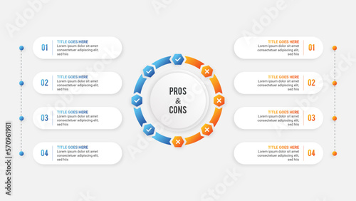 Dos and Don'ts, Pros and Cons, Comparison Chart Infographic Template Design