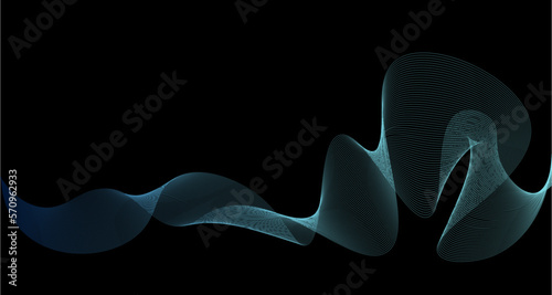 Color light blue abstract background, vector wave of flowing particles, curvy lines of dots in motion, technology and science theme, airy and ease futuristic illustration. photo