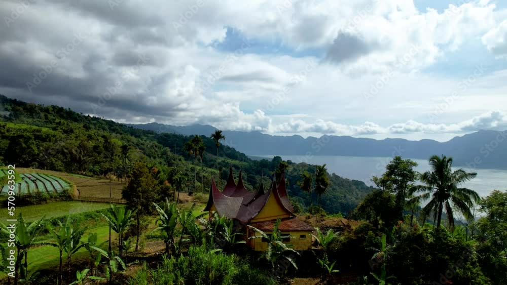 Aerial view of panorama of Maninjau Lake West Sumatra. Aerial view of panorama of Maninjau Lake West Sumatra.