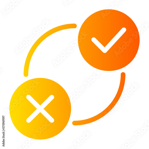 decision making gradient icon