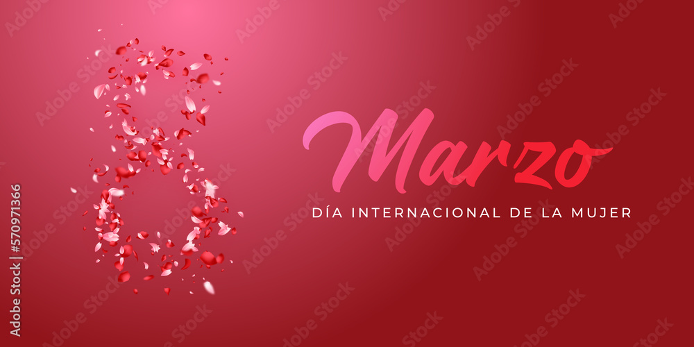 tarjeta o pancarta para el día internacional de la mujer el 8 de marzo ...