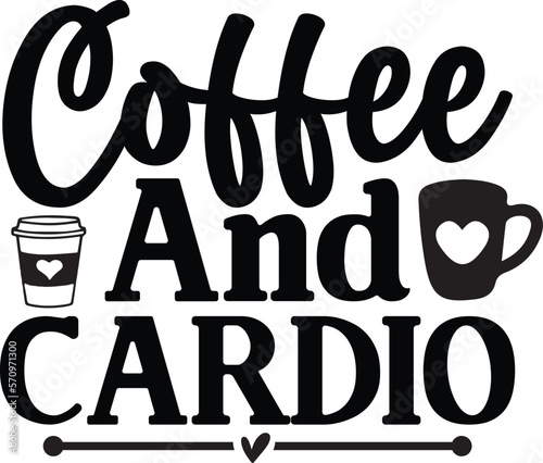 Coffee and cardio coffee fighter svg