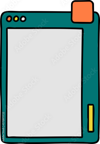 Handdrawn Media Frame User Interface Drawing Vector