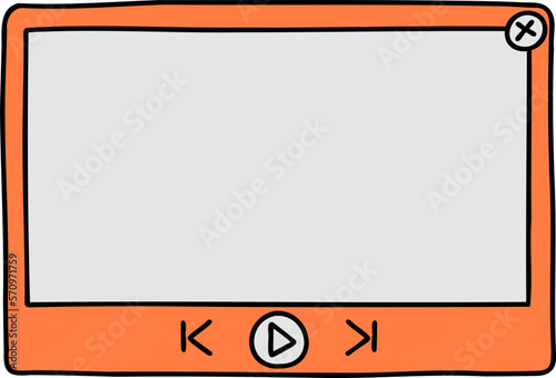 Handdrawn User Interface Media Application