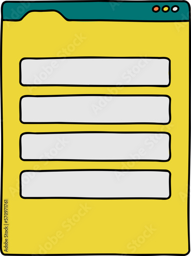 Handdrawn User Interface Form Vector