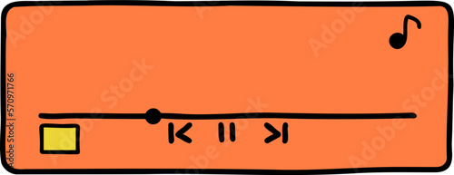 Handdrawn User Interface Music Application