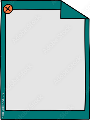 Handdrawn User Interface Document Icon Vector