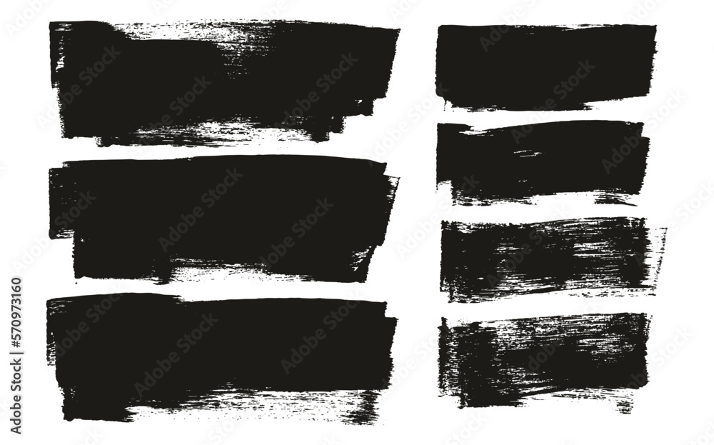 Flat Sponge Thick Artist Brush Long Background Mix High Detail Abstract Vector Background Mix Set 