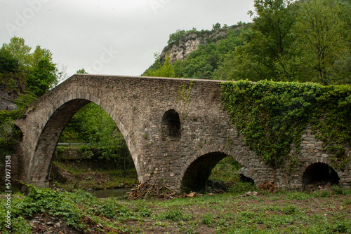 old stone bridge over the river