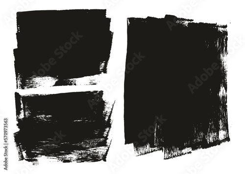 Flat Sponge Thick Artist Brush Long Background Mix High Detail Abstract Vector Background Mix Set 