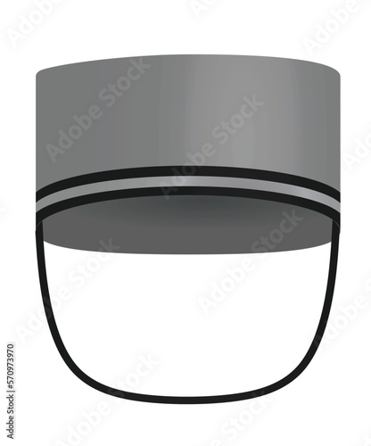 Grey  bellboy hat. vector illustration