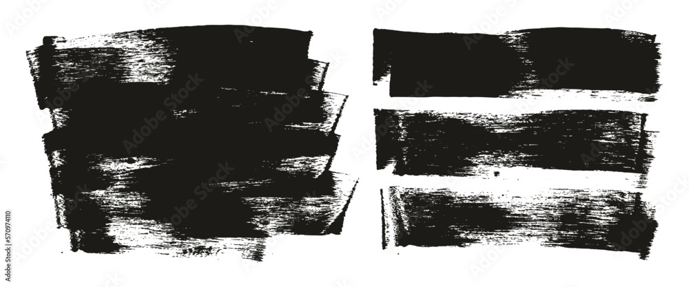 Flat Sponge Thick Artist Brush Long Background Mix High Detail Abstract Vector Background Mix Set 