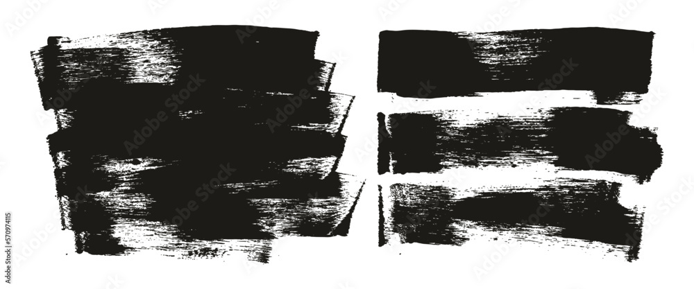Flat Sponge Thick Artist Brush Long Background Mix High Detail Abstract Vector Background Mix Set 