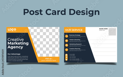 Corporate postcard template design. Print Ready Corporate Professional Business Postcard Design, Event Card Design, Direct Mail EDDM Template, Invitation Design