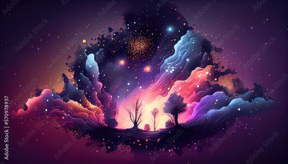 An abstract background of a beautiful night sky, AI generated An abstract background of a beautiful night sky, AI generated