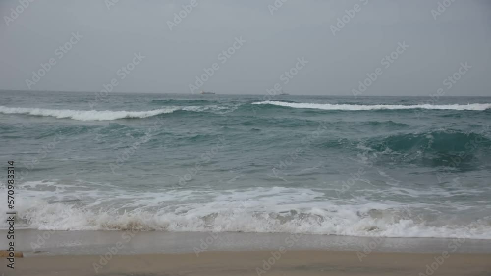 Beautiful Winter Mediterranean sea stormy Beautiful Winter Mediterranean sea stormy