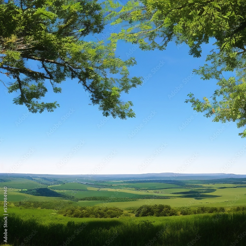 Fototapeta premium Wide Open Landscape With A Beautiful View Highly Detailed