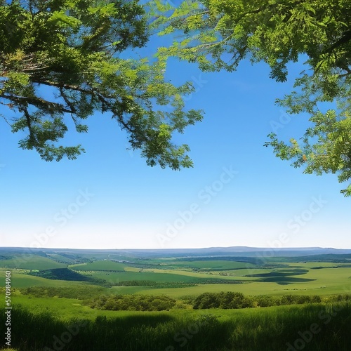 Wide Open Landscape With A Beautiful View Highly Detailed