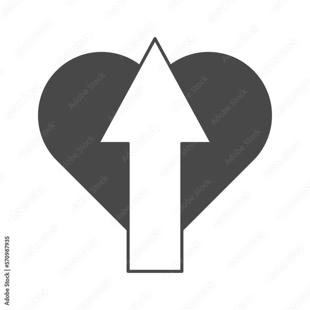 Arrow in heart vector icon. Arrow on heart vector icon. Arrow in heart vector icon. Arrow on heart vector icon.