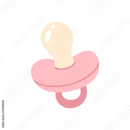 Vector illustration of cute doodle pacifier for digital stamp,greeting card,sticker,icon,design