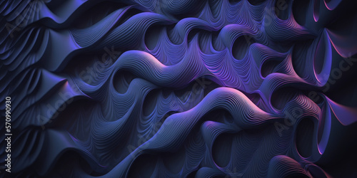 Abstract plastic wavy background, Generative AI