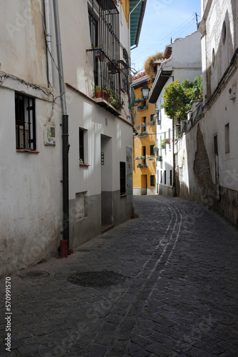 Views of the narrow streets in the San Pedro and east part of El Abaicin districts - Granada - Andalusia - Spain © Collpicto
