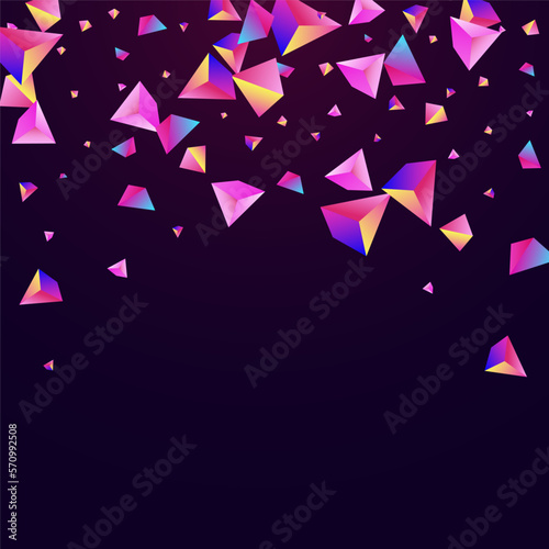 Rainbow Glass Vector Dark Violet Background.