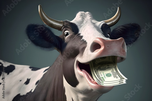 cash cow generative ai illustration
