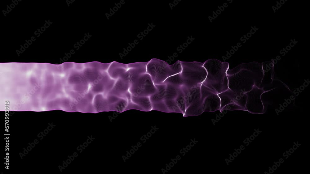 Wave lines. Abstract background. Line pattern. Wavy texture. Motion graphics. Glowing waves. Horizontal view. 60 fps 3D rendering