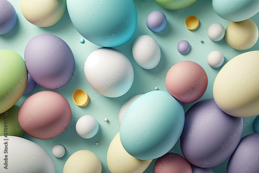 Abstract easter eggs background. AI Generative